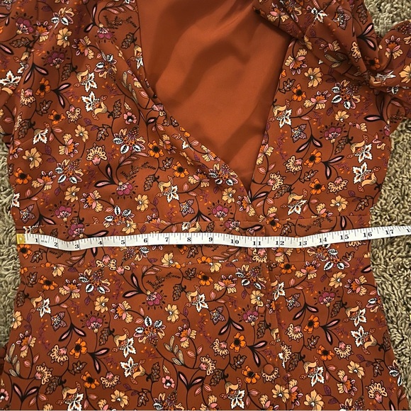 Nanette Lepore | retro floral short-sleeved maxi wrap dress, size 6​ - Picture 9 of 11